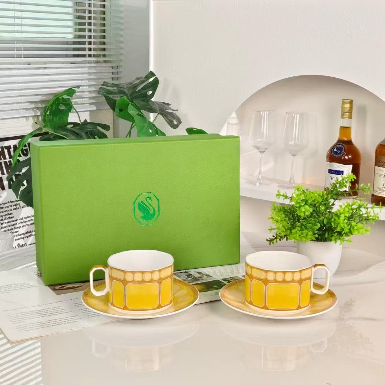 Swarovski tea set of two cups - Image 3 of 4